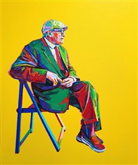 old Man sitting on the chair 3, 2021