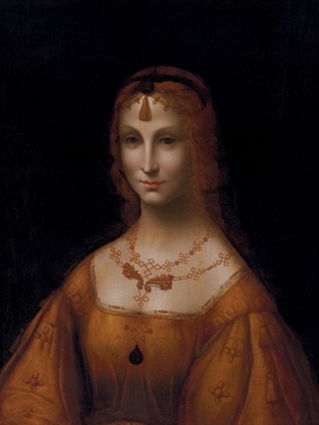 Portrait Of A Young Lady In Gold Silk Dress By Leonardo Da Vinci Portrait Of A Young Lady In Gold Silk Dress By Leonardo Da Vinci