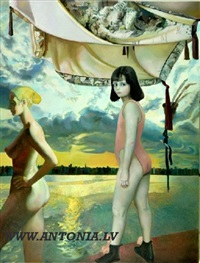 Swimming in the river, 2002