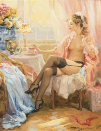 Femme aux jarretelles