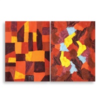 a) Abstract b) Abstract, 1960