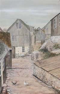 Street view from the Faroe Islands, 1914