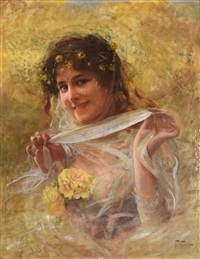 NORTH AFRICAN DANCER HOLDING A VEIL