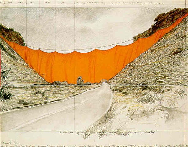 Valley Curtain Project For Colorado By Christo And Jeanne Claude