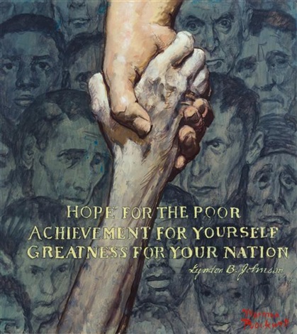 study for how goes the war on poverty by norman rockwell on artnet