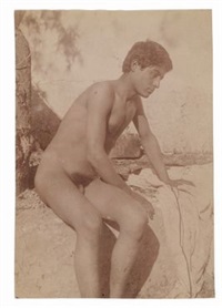 NUDO MASCHILE SEDUTO, 1900