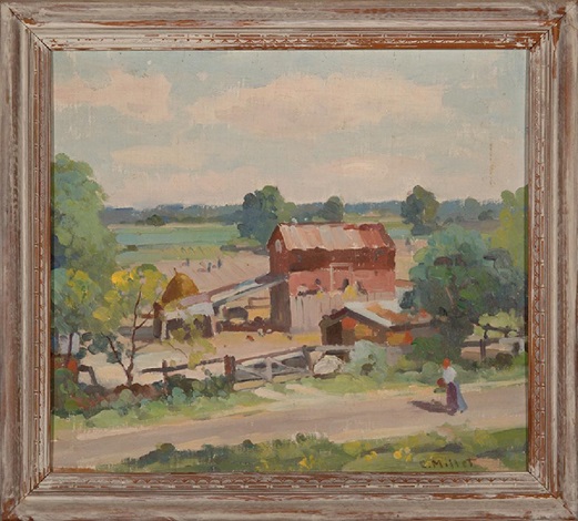 The Red Barn By Clarence Millet On Artnet