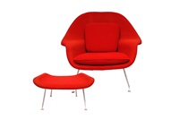 Womb Chair' and footstool, 1948