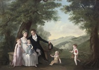 Group portrait of a family in an extensive..., 1804 Group portrait of a family in an extensive..., 1804
