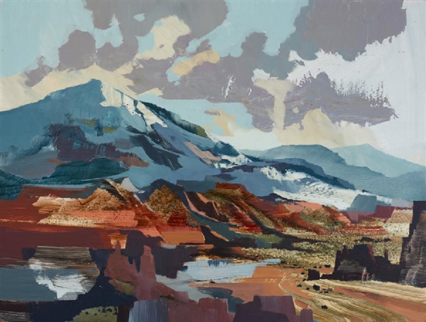 New Mexican Landscape Mountains And Desert By Laurence Sisson On Artnet