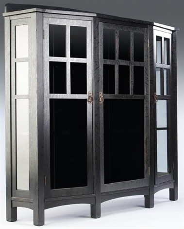 Three Door Six Sided China Cabinet By Gustav Stickley On Artnet