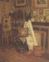 In the artist's studio