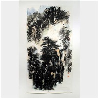 马鹏 山水 纸本 设色 镜心