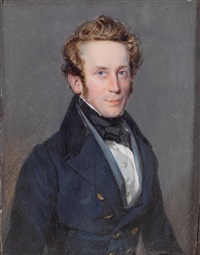 Portrait of a gentleman with blond hair in a , 1836 Portrait of a gentleman with blond hair in a , 1836