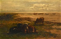 Troupeau en bord de mer