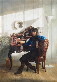 Woman at a Chinese desk, 1986