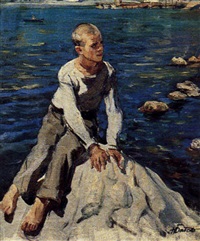 Garçon sur un rocher, 1959–1959