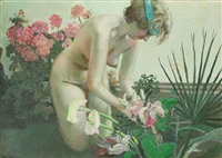 Between flowers