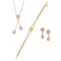 FABERGÉ: ENAMEL NECKLACE EARRINGS AND BRACELET...