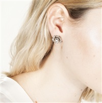 Pendientes florales de diamantes, hacia 1950