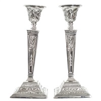 A pair of modern silver Neo-Classical style..., 1967