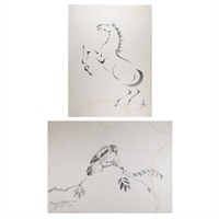 Bird with Nut on Branch and Horse on Hind..., 1933 Bird with Nut on Branch and Horse on Hind..., 1933