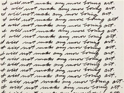 i will not make any more boring art by john baldessari