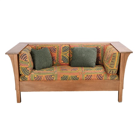 Stickley Arts And Crafts Style Oak Sofa With East By Stickley