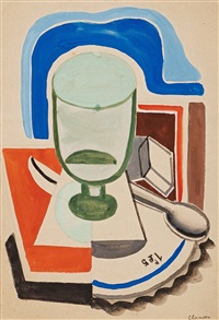 still life with glass by franciska clausen
