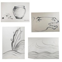 Pot and Flower, Waves, Horse and Water Plant Pot and Flower, Waves, Horse and Water Plant