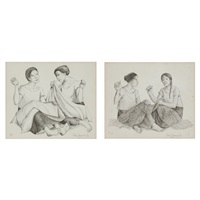 a.) Two Women b.) Two Women, 1990