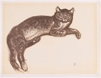 Exposition Animaliers Théophile Alexandre Steinlen Art Nouveau Cats Poster