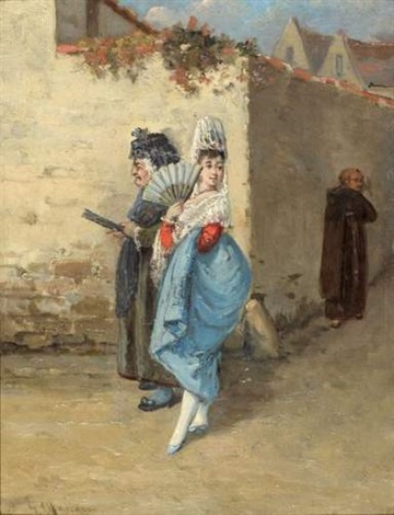 Belle Espagnole et sa duègne by Gustave Mascart on artnet