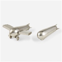 Airplane and Zeppelin cocktail shakers and..., 1930 Airplane and Zeppelin cocktail shakers and..., 1930