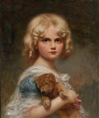 Portrait of Eva, with Teddy Bear