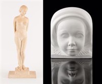 Jeune femme nue debout et Jeune femme nue debout et