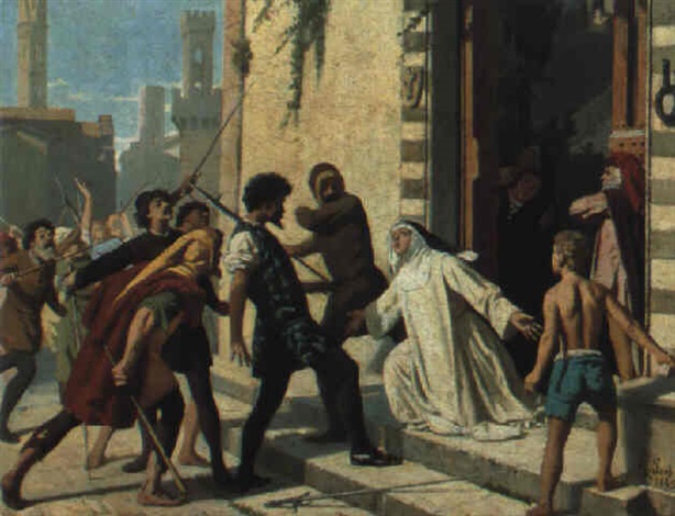 Corso Donati al convento by Raffaello Sorbi on