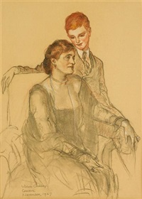 Portrait of Mrs. Elizabeth Findlay and her..., 1927 Portrait of Mrs. Elizabeth Findlay and her..., 1927
