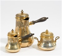 THREE-PIECE SILVER SERVICE REGENCE STYLE