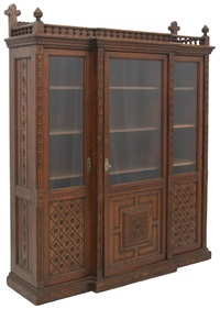 Daniel Pabst Three-Door Bookcase, 1885