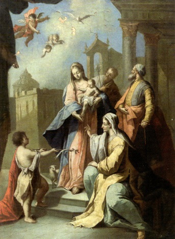 Die Heilige Familie Mit Dem Johannesknaben Joachim Und Anna By Austrian School 18 On Artnet