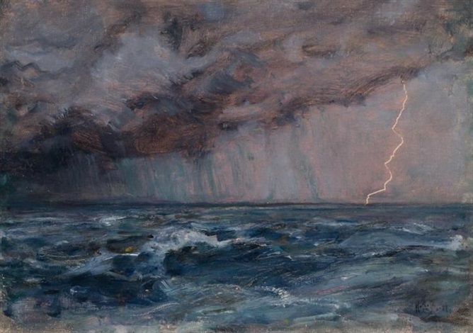 Caribbean Sea During A Thunderstorm By Howard Russell Butler On Artnet<script async src=