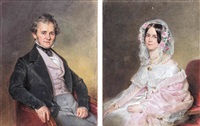 A portrait of a married couple in beautiful...