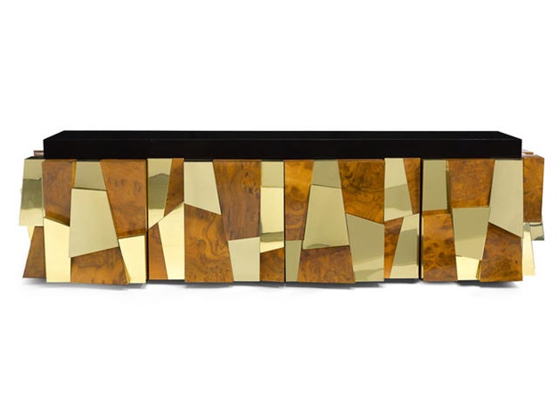 Wall Mounted Faceted Credenza By Paul Evans On Artnet