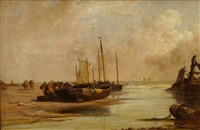 Mussel Gatherers, Ambleteuse Harbour, 1884 Mussel Gatherers, Ambleteuse Harbour, 1884