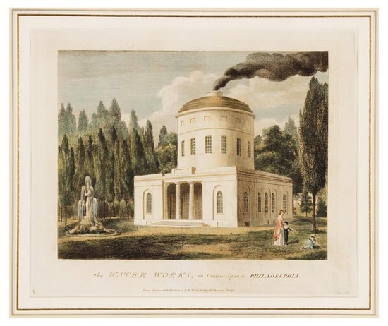 the water works in centre square philadelphia by william birch on centre water works