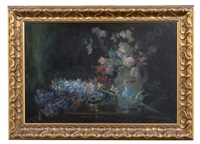 Still Life with Sweet Peas & Delphiniums