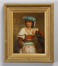Peasant girl in native costume