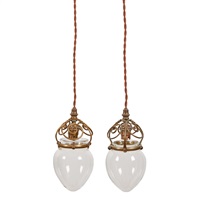 PAIR OF ARTS & CRAFTS HANGING LIGHTS, CIRCA..., 1900 PAIR OF ARTS & CRAFTS HANGING LIGHTS, CIRCA..., 1900