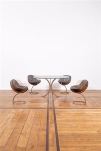Table et suite de quatre chaises «Sphères», 1971 Table et suite de quatre chaises «Sphères», 1971